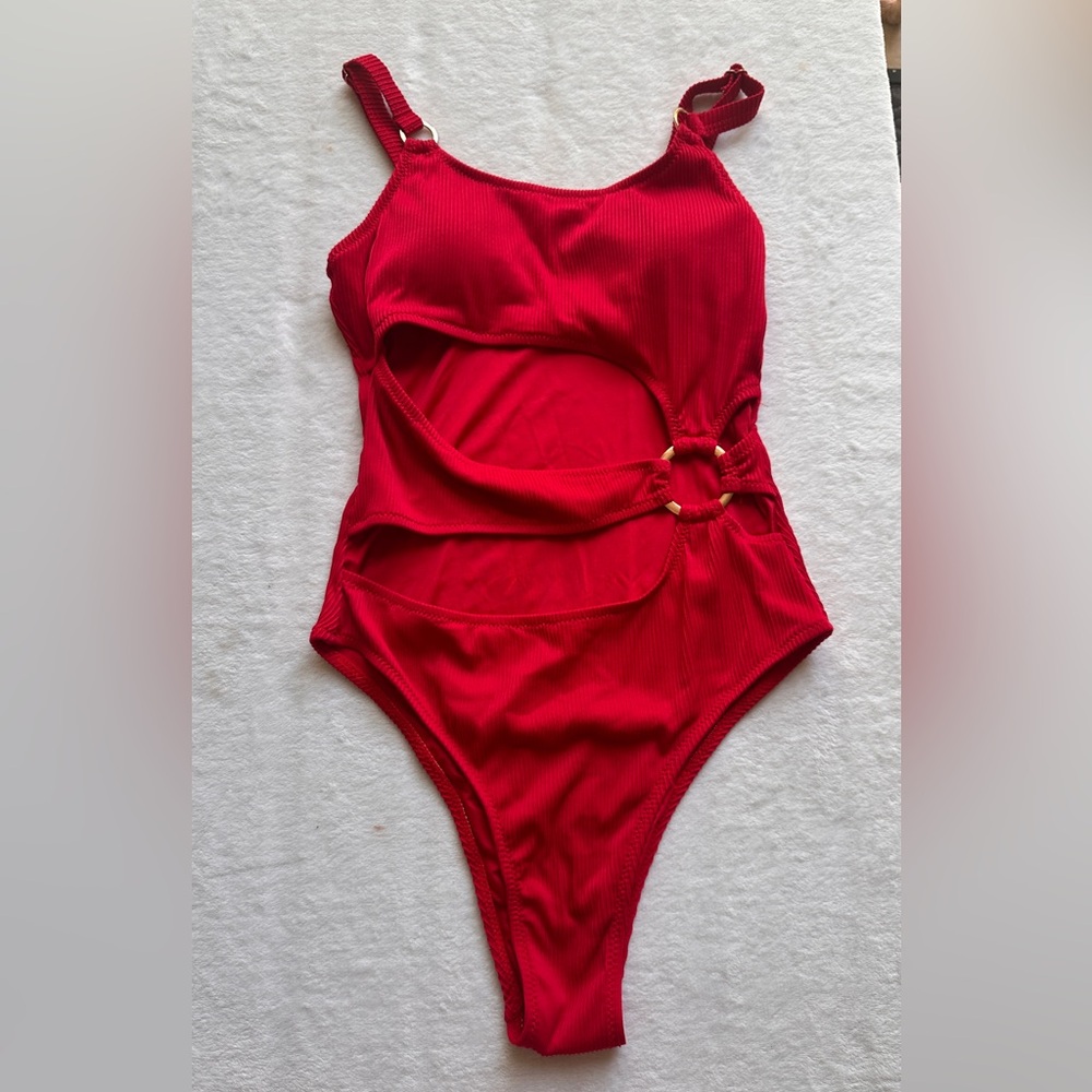 Red Cutout Swimsuit - size XS